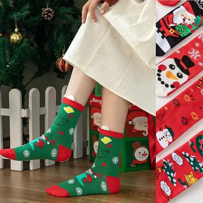 2 paires de chaussettes de noël amusantes