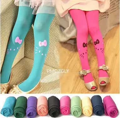 Collants fille chat imprimé enfants