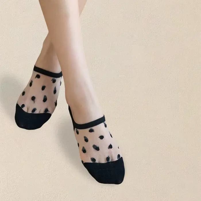 5 paires de chaussettes à motifs à pois pour femmes