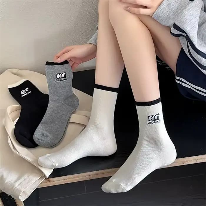 Chaussettes mi-tube respirantes pour femmes