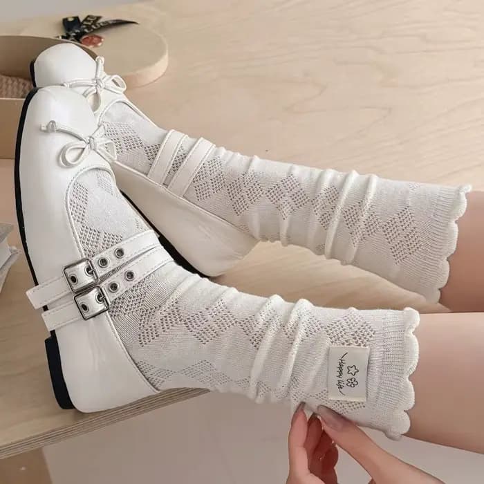 Chaussettes longues en coton pour femmes