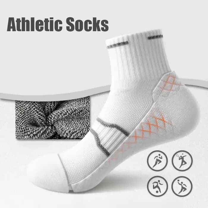 4 paires de chaussettes de sport Pro Performance – respirantes, rembourrées, antidérapantes pour la course et l'entraînement