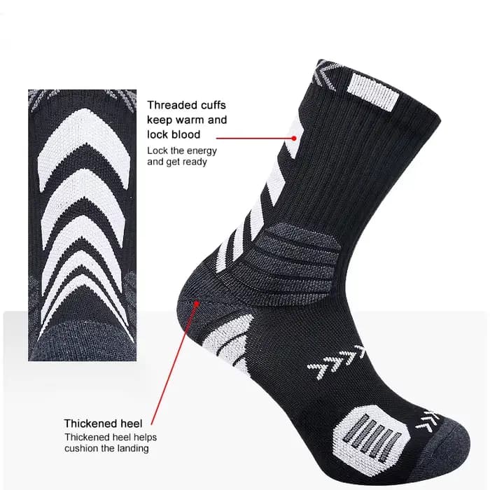 3 paires de chaussettes de Sport, de course, d'athlétisme, en maille respirante, à Compression épaisse, pour basket-ball, absorbe la sueur, pour cyclisme professionnel