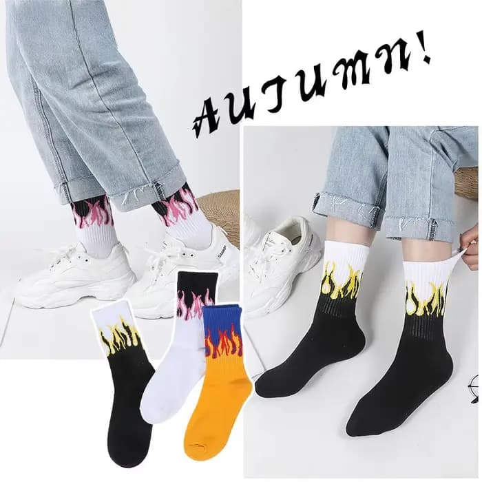 Chaussettes de Skateboard de rue flamme rouge