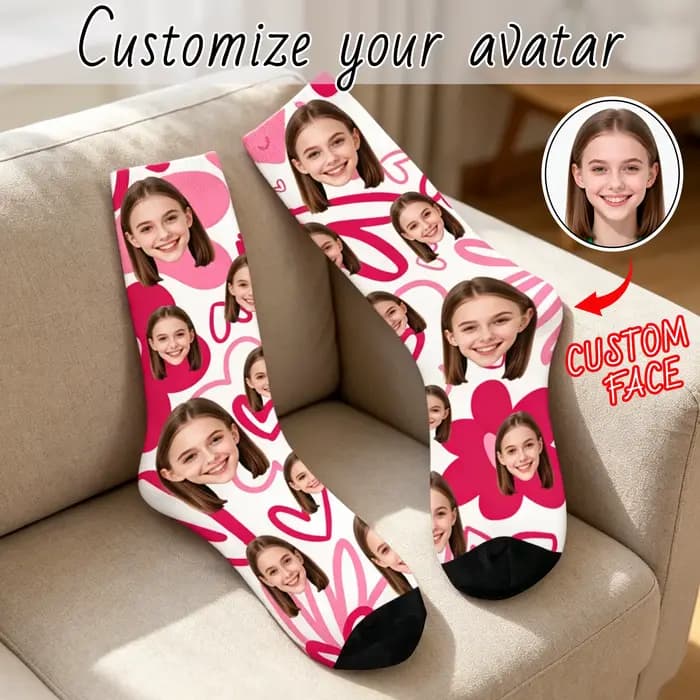 Chaussettes avatar personnalisées pour femmes