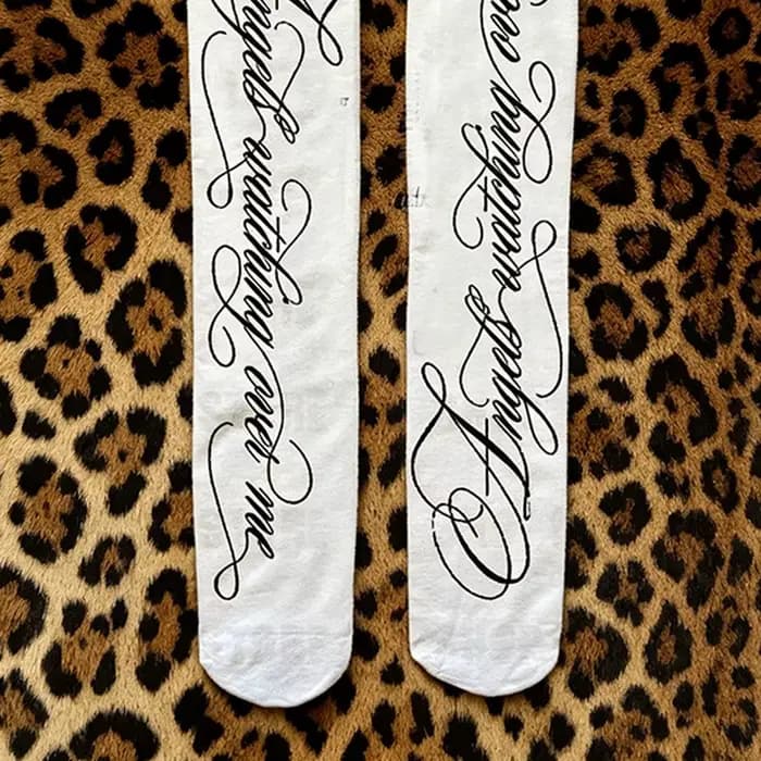 Chaussettes hautes pour filles Emo