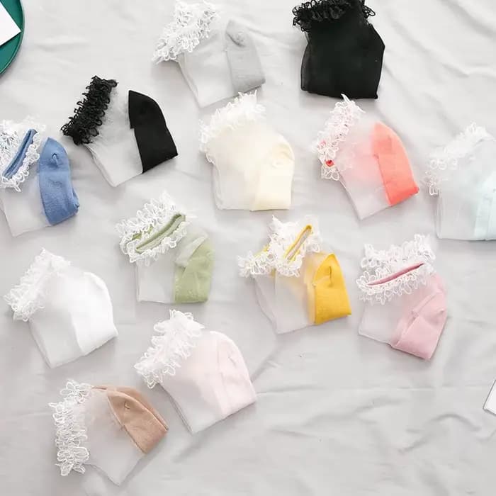 Chaussettes japonaises en dentelle pour femmes