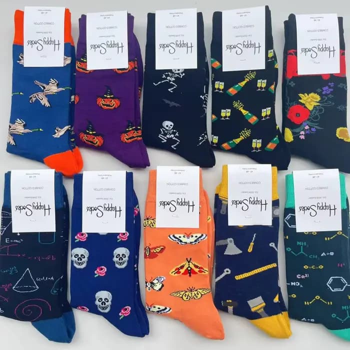 Chaussettes habillées pour hommes, taille 9-12, colorées, en coton fantaisie, chaussettes hautes amusantes et joyeuses