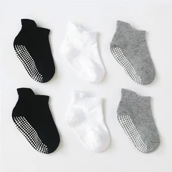 6 paires de chaussettes de sol antidérapantes pour bébés