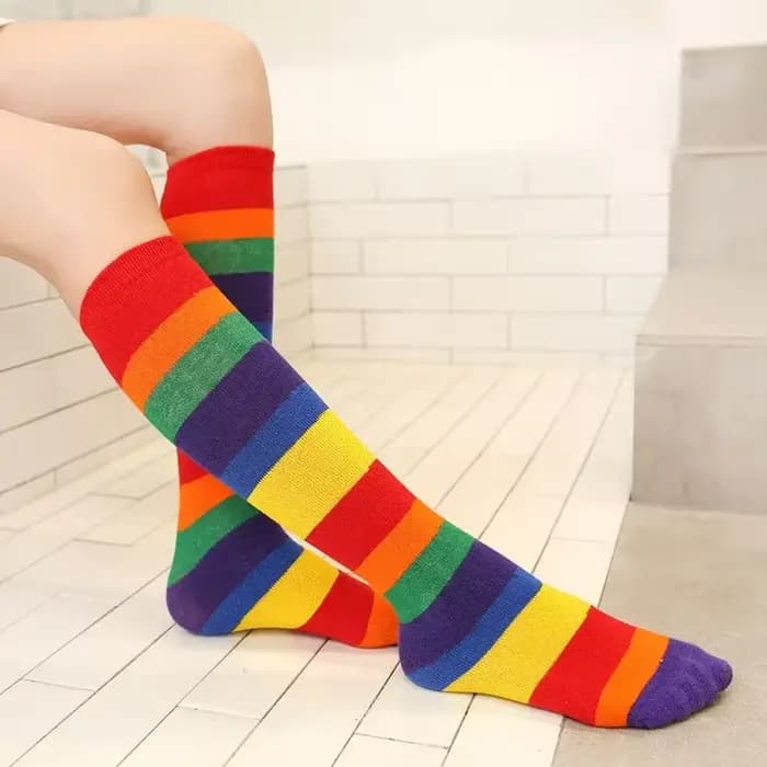 Nouveauté enfants chaussettes arc-en-ciel