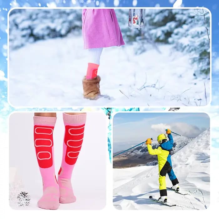 Chaussettes de ski thermiques chaudes pour enfants
