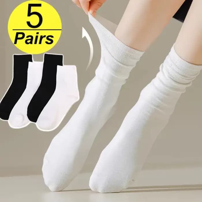 Chaussettes noires et blanches pour femmes et hommes