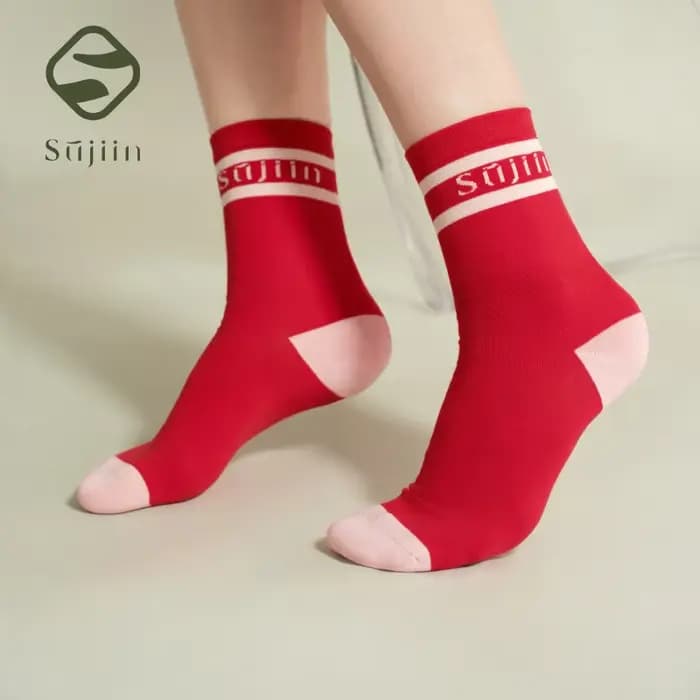 SUJIIN chaussettes en coton pour femmes 2025 hiver sport décontracté confort Patchwork respirant haute élastique