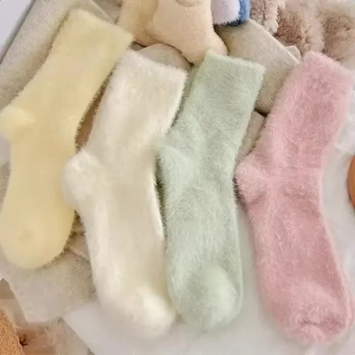 Chaussettes mi-tube épaisses pour femmes