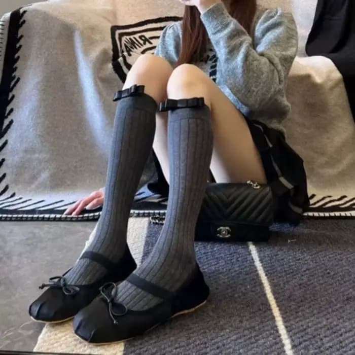 Chaussettes Hautes en Coton pour Femme