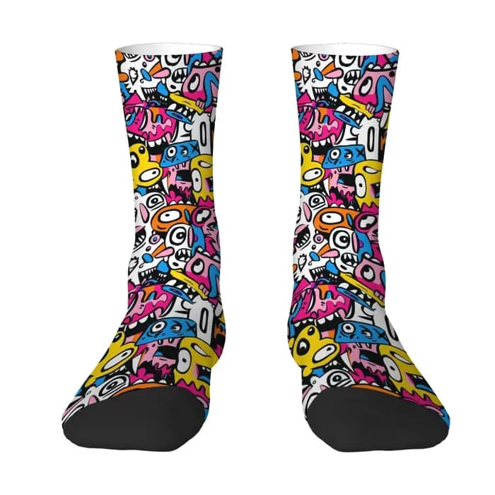 Chaussettes pour hommes style graffiti de rue