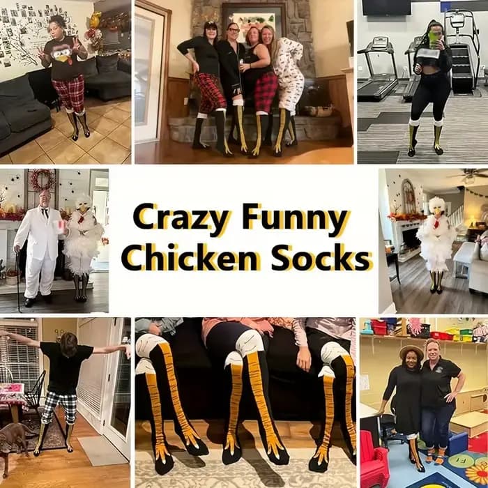 1/2 paires femmes genou chaussettes hautes à la mode dessin animé drôle poulet griffe chaussettes Fitness sport décontracté jambe mince Long Tube chaussettes femmes