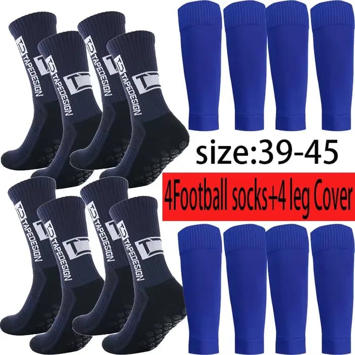 2/4 paires de chaussettes de sport TC bleu marine pour hommes et femmes