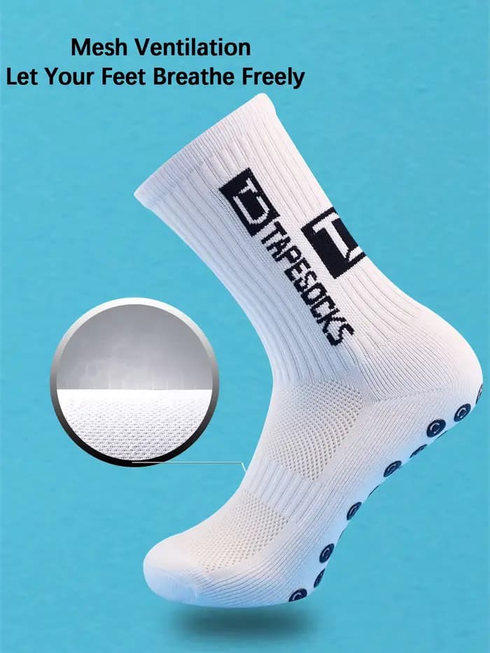 4 paires de chaussettes de football pour hommes avec poignée