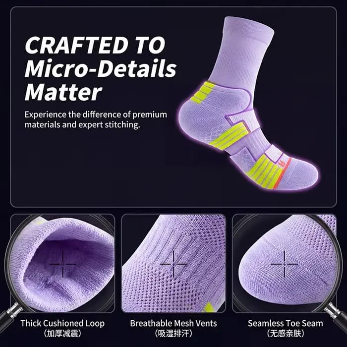 1 paire de chaussettes de sport d'été pour femmes