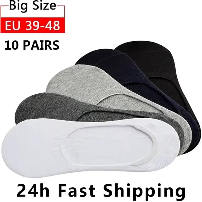 10 paires de chaussettes bateau pour hommes