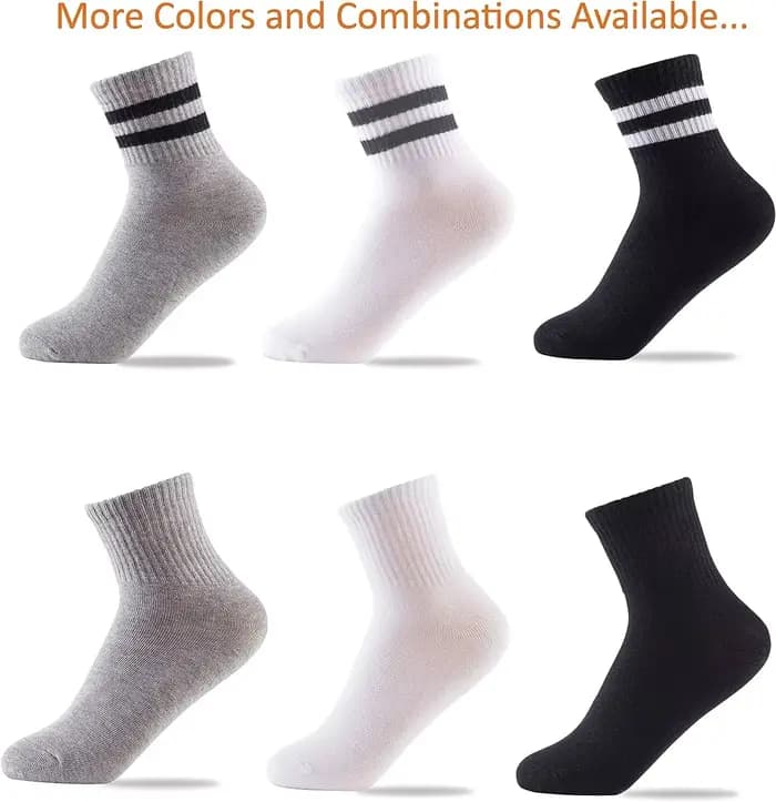 Chaussettes de rinçage athlétiques en coton pour garçons
