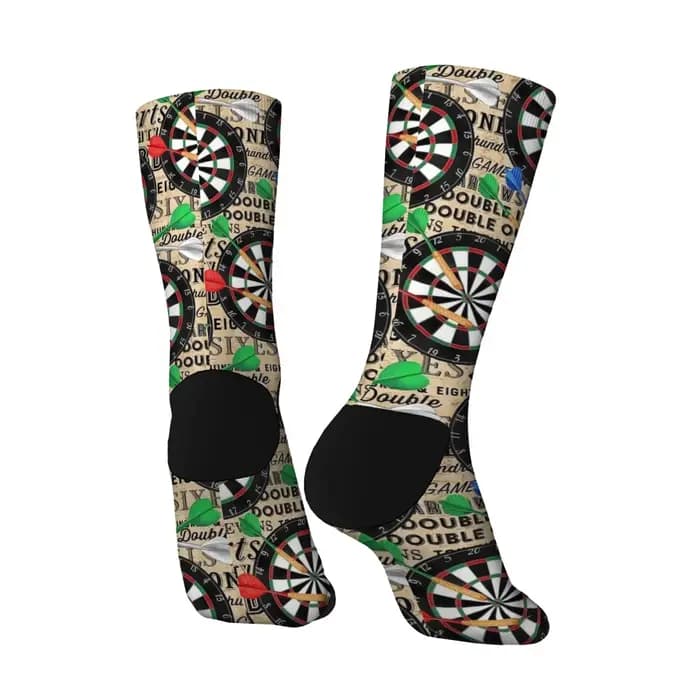 Chaussettes pour hommes style rétro jeu de fléchettes