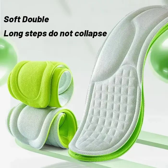 Semelles intérieures de sport pour chaussures 5D Massage doux déodorant respirant coussin absorbant les chocs semelles de course pour pieds hommes femmes