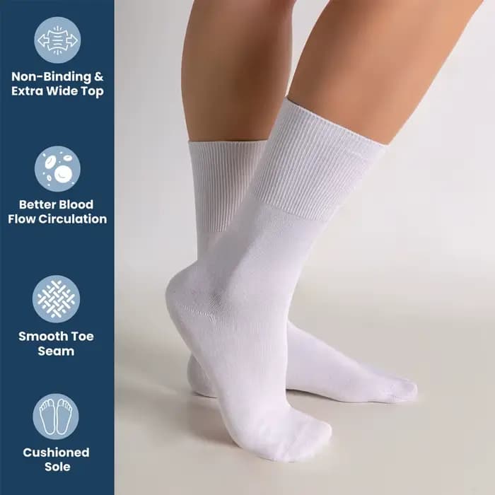 1 paire de chaussettes – Chaussettes pour femmes et hommes, pieds gonflés et neuropathie |   Non reliant