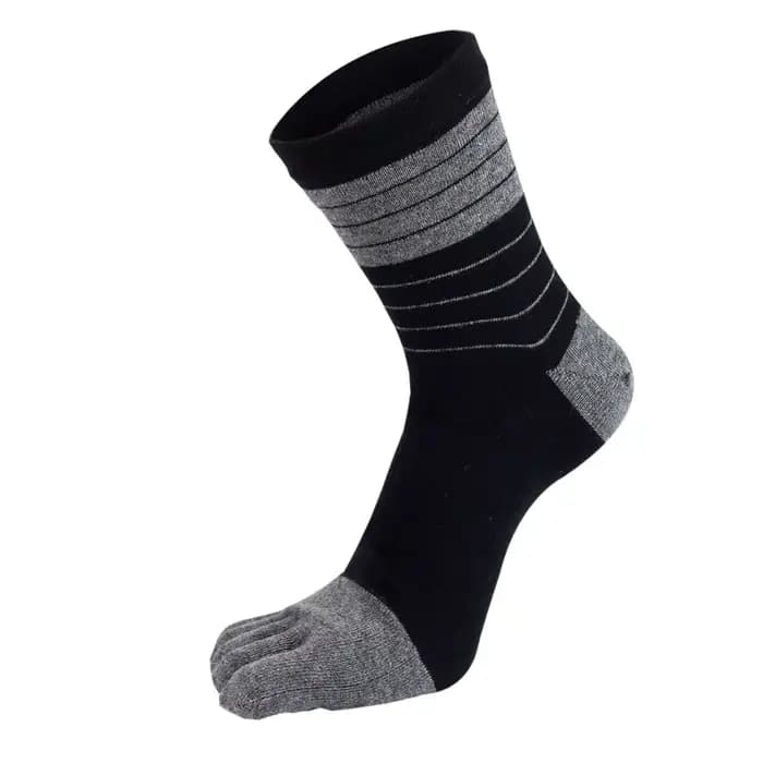 Nouvelles chaussettes à cinq doigts pour homme peigné respirant coloré coton sueur déodorant antibactérien mode Sport
