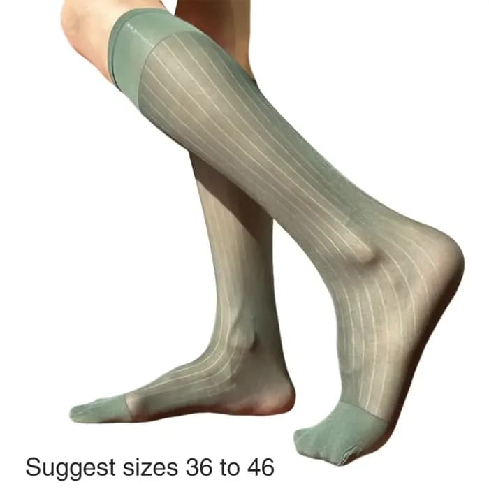 Chaussettes costume en soie fine pour hommes