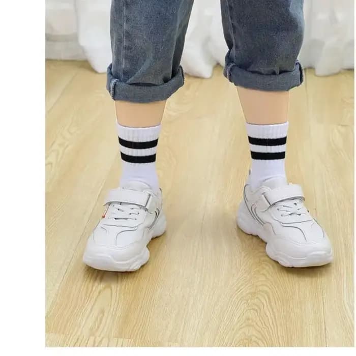 5 paires/lot couleur Pure doux respirant coton enfants chaussettes d'école filles garçons décontracté gris noir blanc