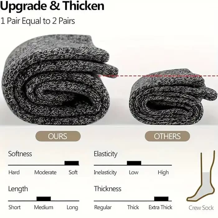 Chaussons en laine mérinos pour hommes