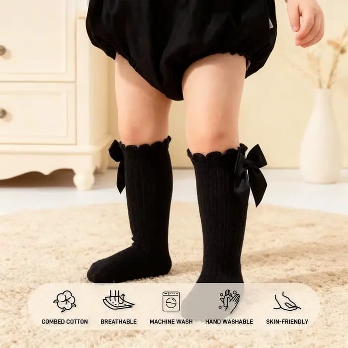 Chaussettes hautes pour bébé fille