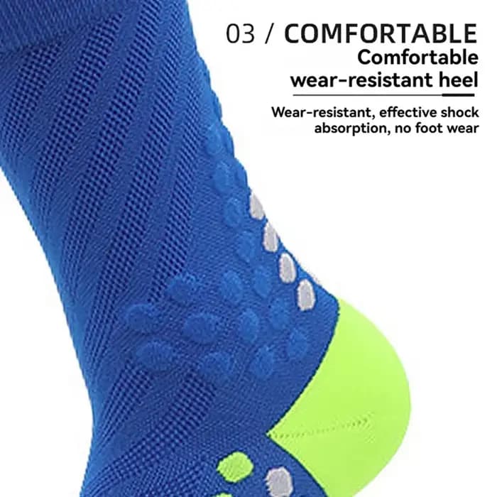 Loogdeel Colorblock Marathon Sport équipage chaussette pour homme femme adulte adolescent cyclisme Football chaussettes de Compression