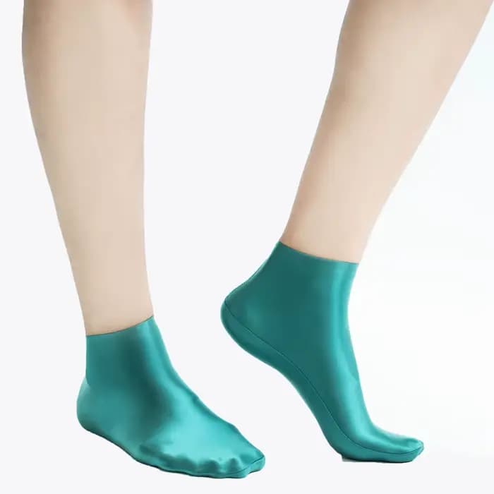MJINM femmes brillant lisse sport respirant sans couture décontracté cheville chaussettes haute élasticité confortable