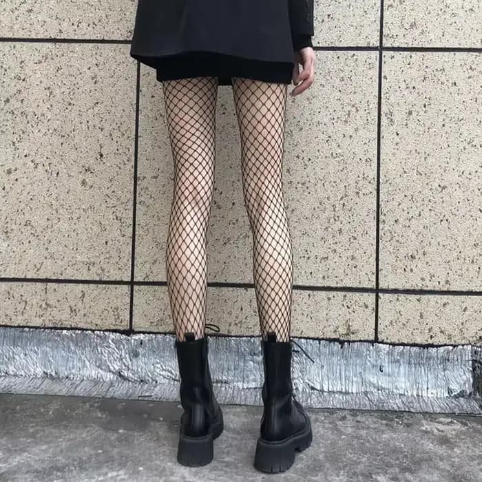 Collants Sexy ajourés noirs pour femmes