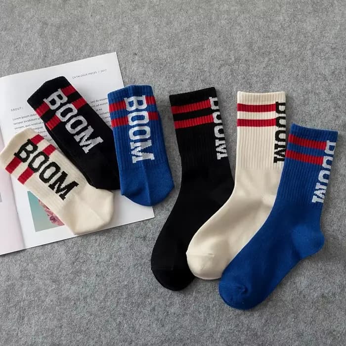 Tide marque chaussettes mâle lettre BOOM Tube