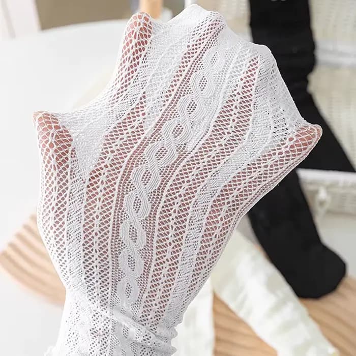 Japonais Kawaii filles chaussettes mignonnes printemps été maille évider femmes