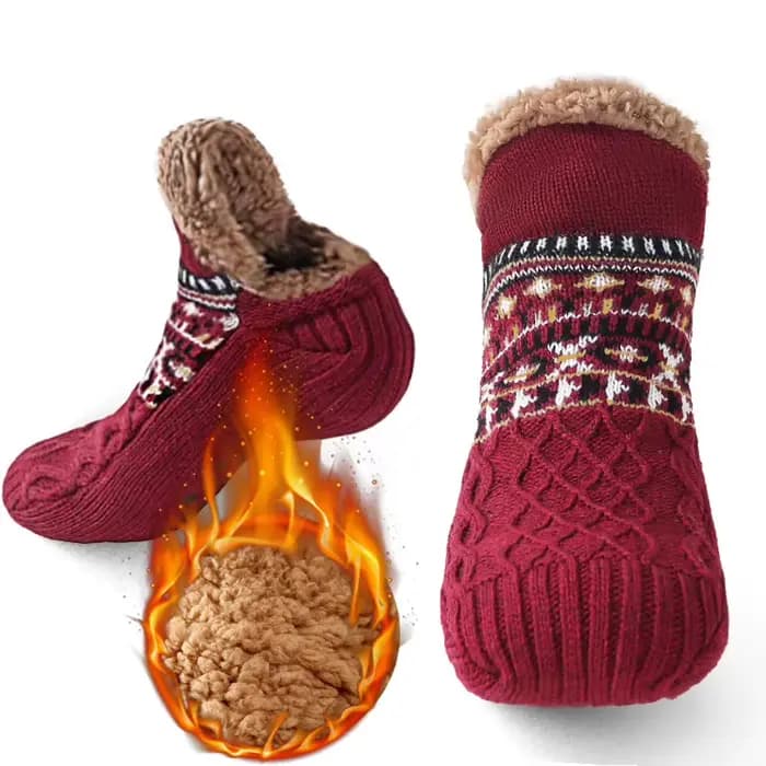 Chaussettes thermiques antidérapantes pour hommes et femmes