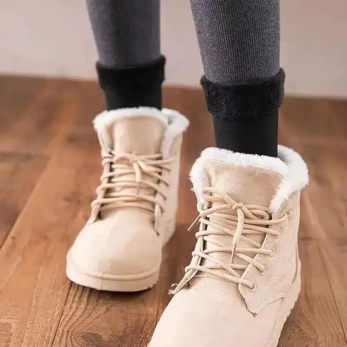 Chaussettes en velours pour femmes, chaussettes d'hiver épaisses et chaudes, douces et confortables, couleur unie, bas épais, bottes souples