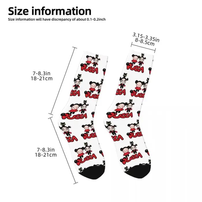 Chaussettes longues Pucca et Garu pour hommes et femmes