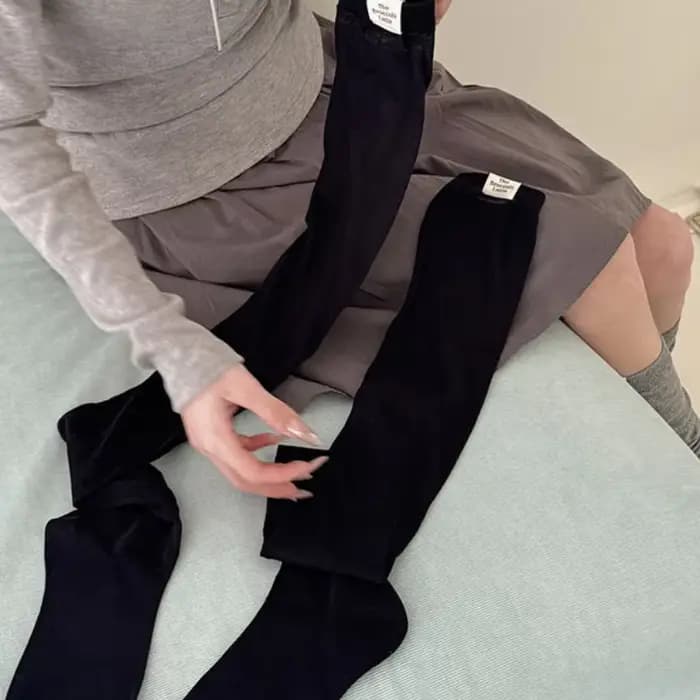 Chaussettes hautes coréennes pour femmes