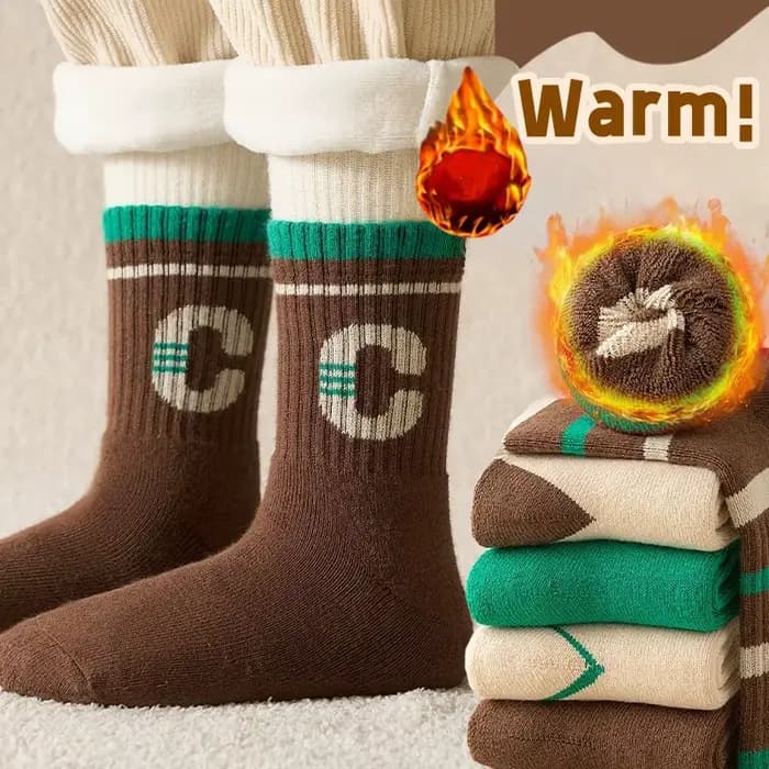 Lot de 5 paires de chaussettes d'hiver pour enfants