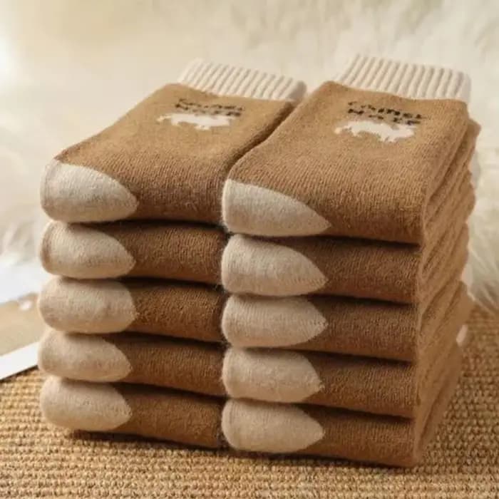 1 paire hiver épaissi chaud Terry Camel chaussettes pour hommes et femmes chameau du nord