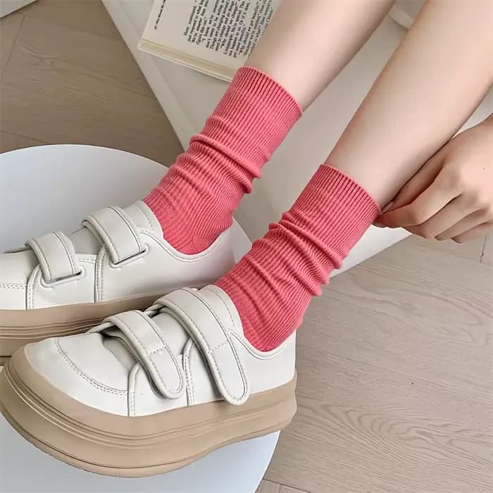 Nouvelles chaussettes pour femmes respirant plaine basique Simple filles équipage