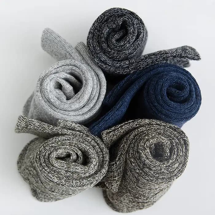 5 paires de chaussettes en laine pour hommes