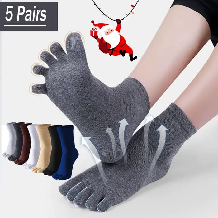 5 paires de chaussettes à orteils pour hommes et femmes