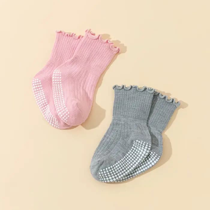 6 paires de chaussettes à volants pour filles - Baby Grip 0-5 ans