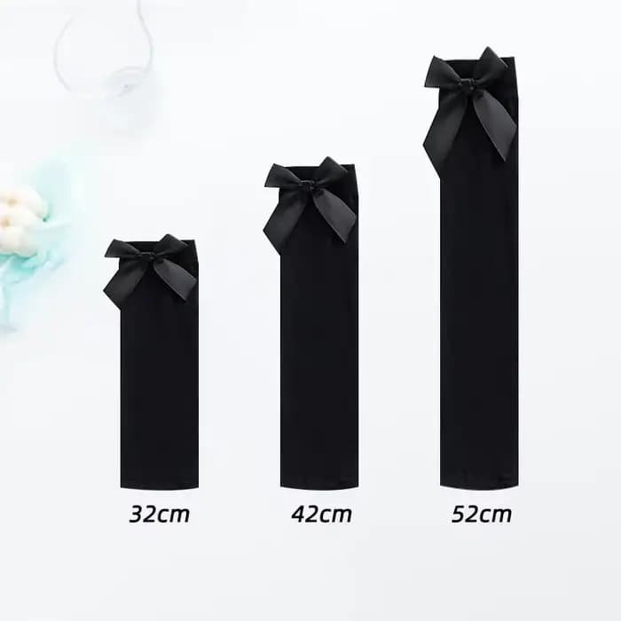 Chaussettes hautes à nœud Opaque pour femmes